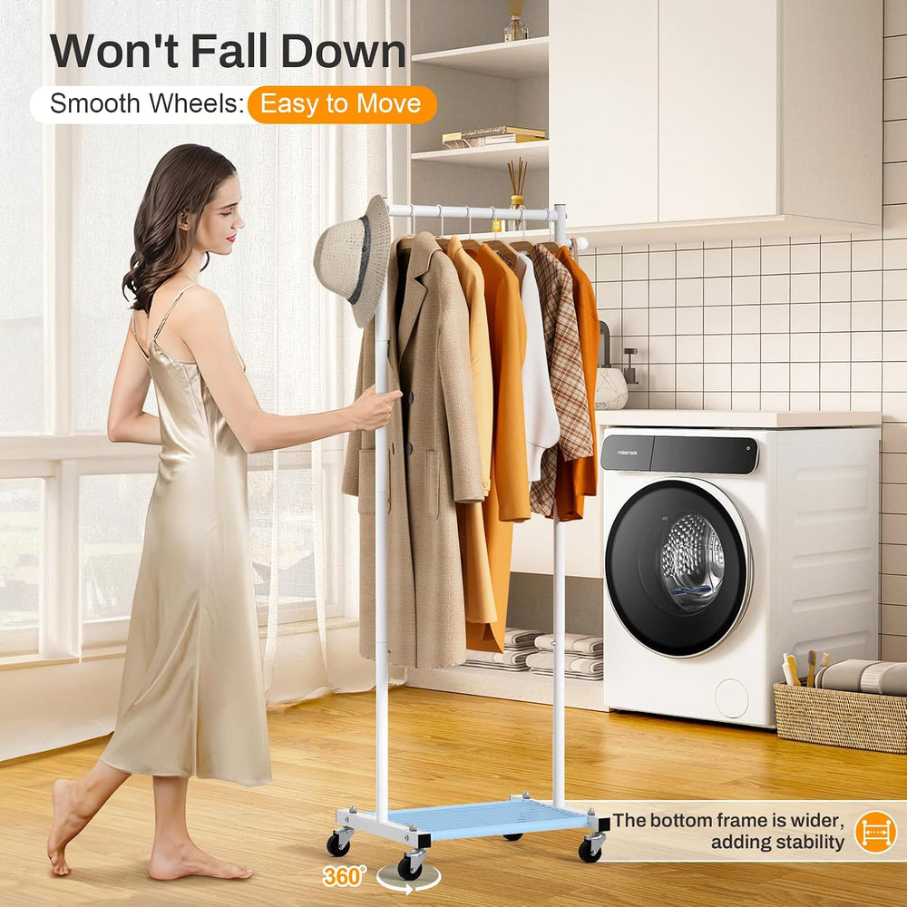 MISSLO Small Clothes Racks for Hanging Clothes Clothing Rack with Wheels 60&q...