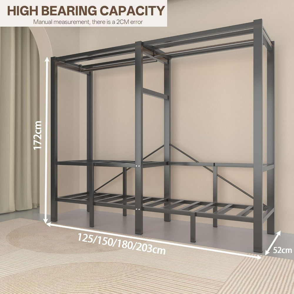 Foldable Portable Wardrobe Closet with Magnetic Doors & Cover, Heavy Duty...