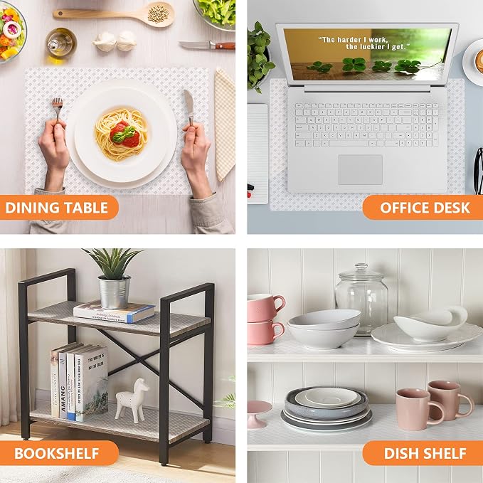Shelf Liners for Kitchen Cabinets Refrigerator Liners Waterproof & Oil-Proof