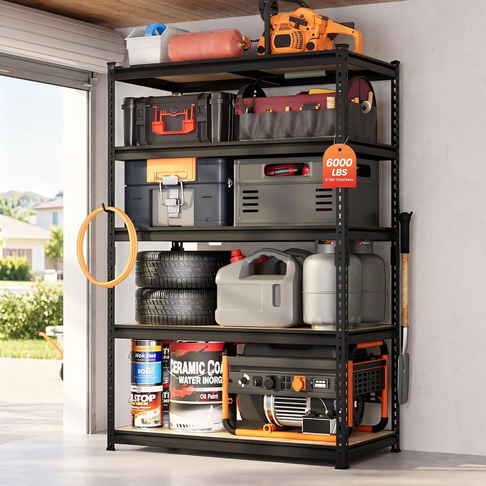 DYNALOAD 6000 lbs Heavy Duty Garage Shelving, 5-Tier, 48" W x 24" D...