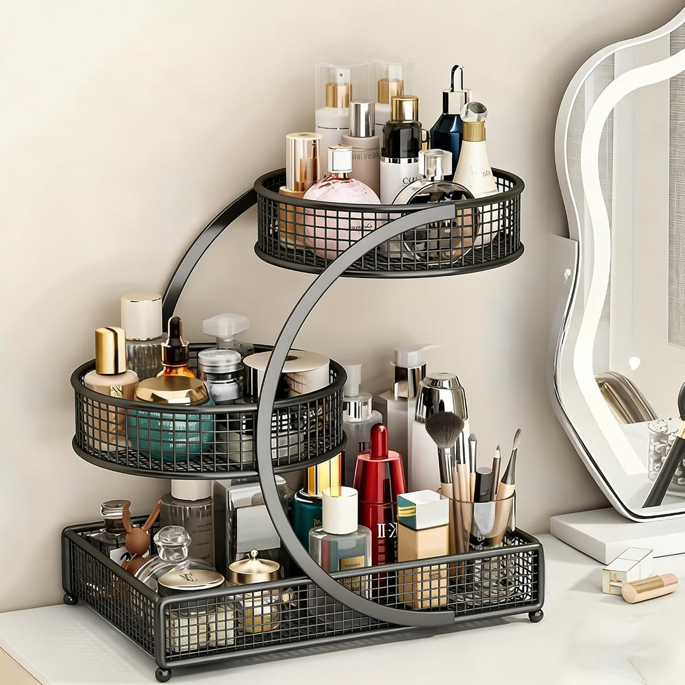Makeup Organizer Countertop for Vanity, 3 Tier Bathroom Bedroom Counter Skinc...