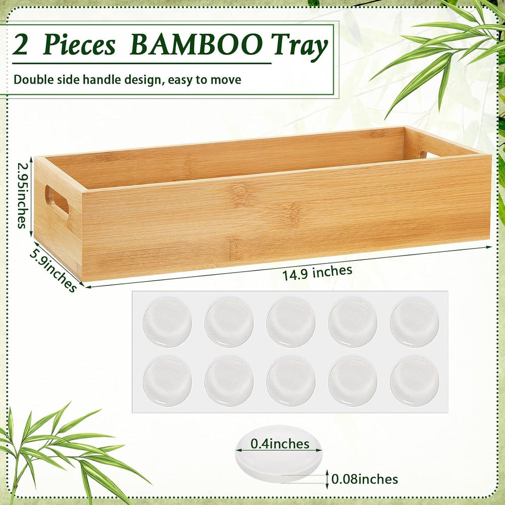Maitys 2 Pcs Wood Toilet Paper Basket Bamboo Toilet Paper Tank Topper Wooden ...