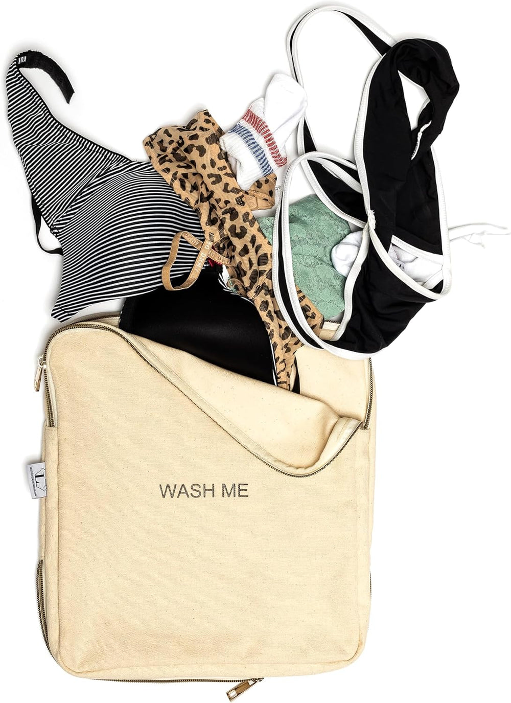 Two-Sided Travel Laundry Bag/Packing Cube for Travel (NATURAL)
