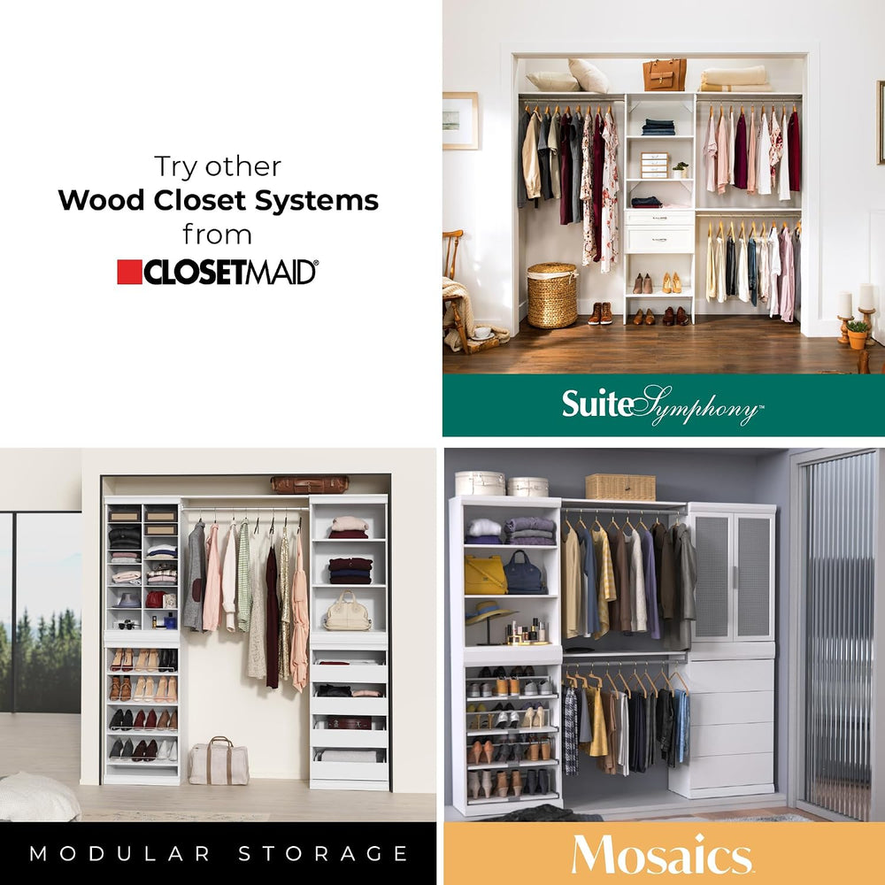 ClosetMaid 1936340 SuiteSymphony Modern 25-Inch Closet Organizer Tower Kit wi...