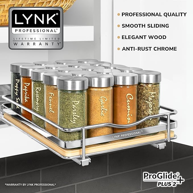 LYNK PROFESSIONAL® Élite™ Pull Out Spice Rack Organizer