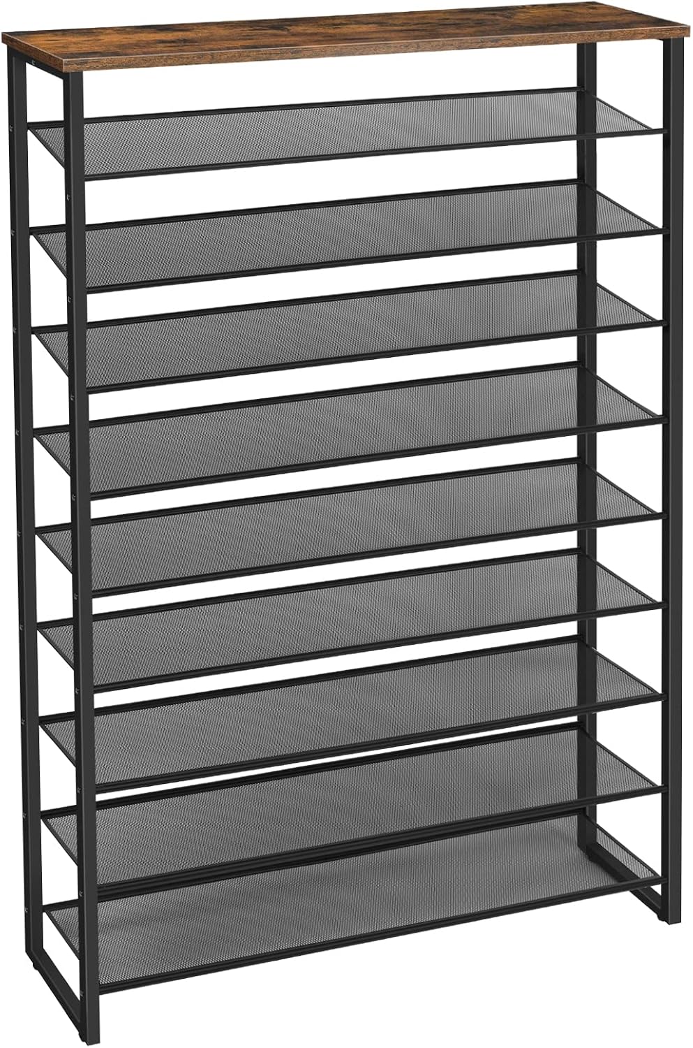HOOBRO 10-Tier Shoe Rack for Entryway, 39.4" L Shoe Storage Organizer, L...