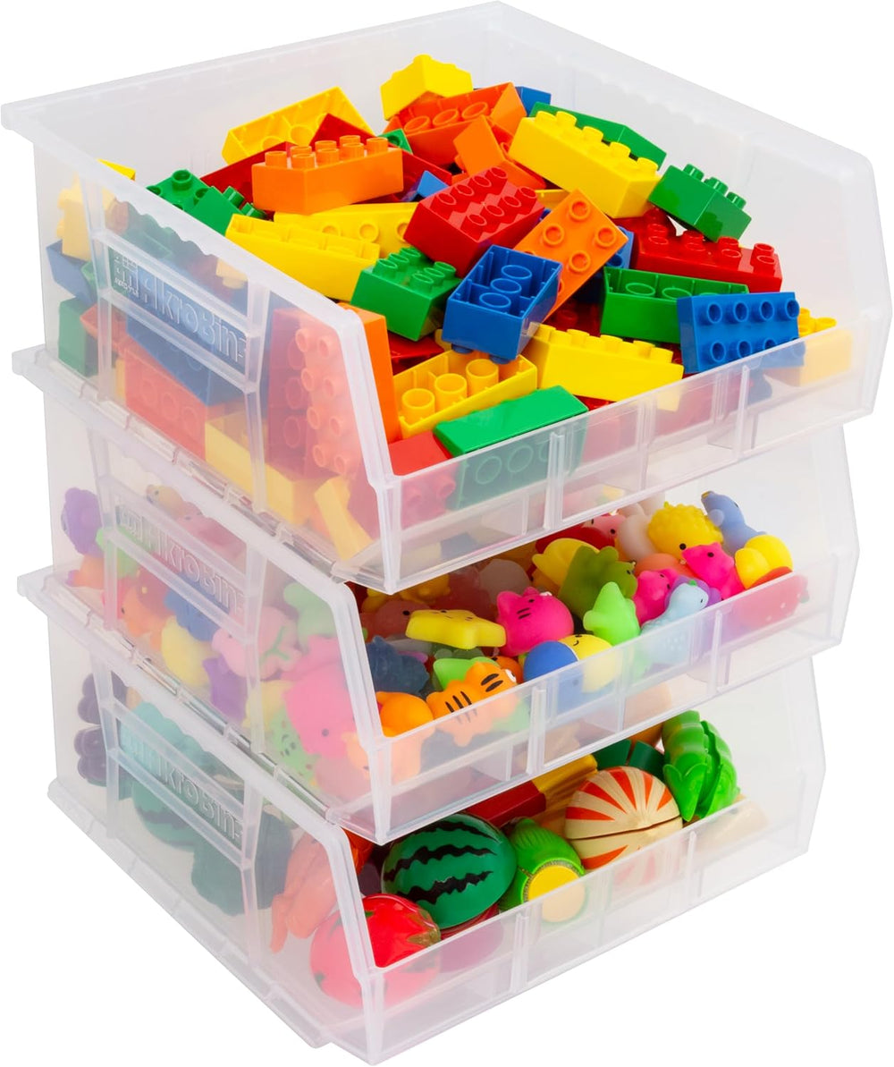Akro-Mils 30235 AkroBins Plastic Storage Bins, 11"x11"x5", Cle...