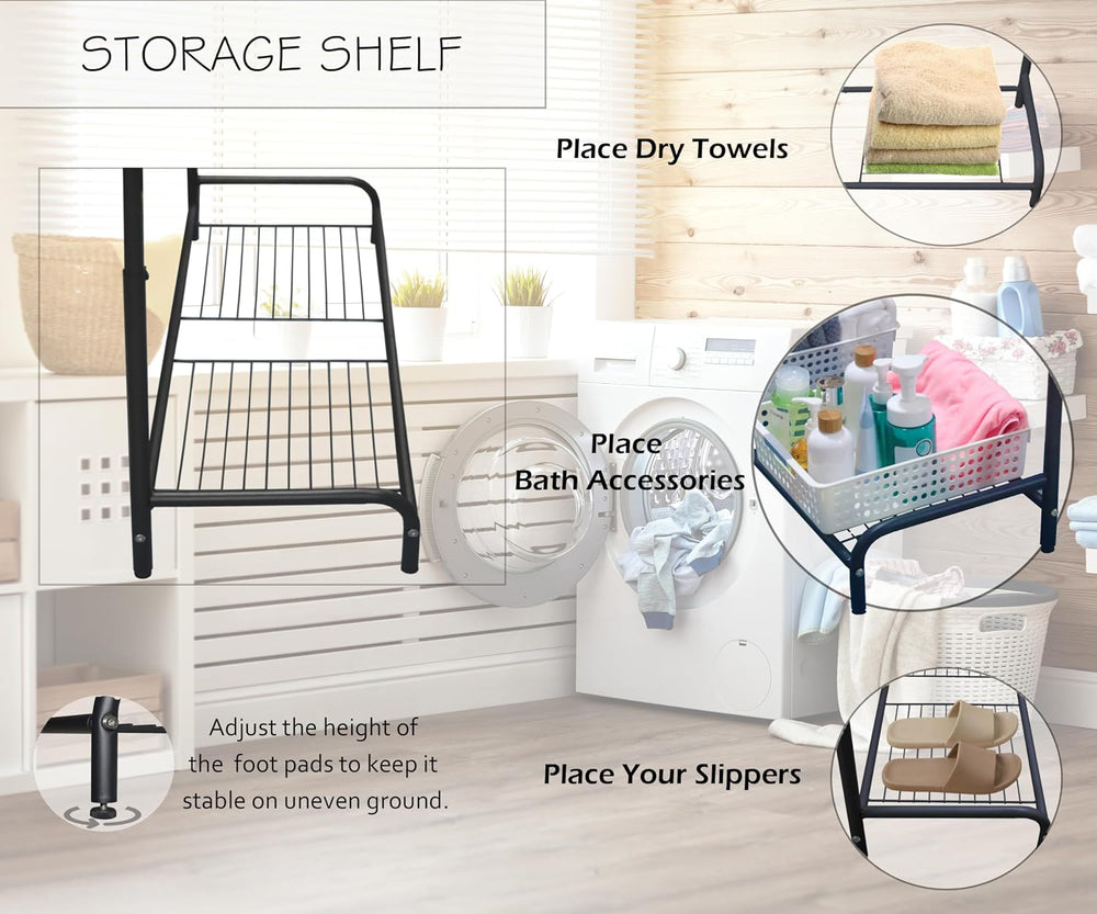 Large Freestanding Towel Rack for Oversized Bath Towels