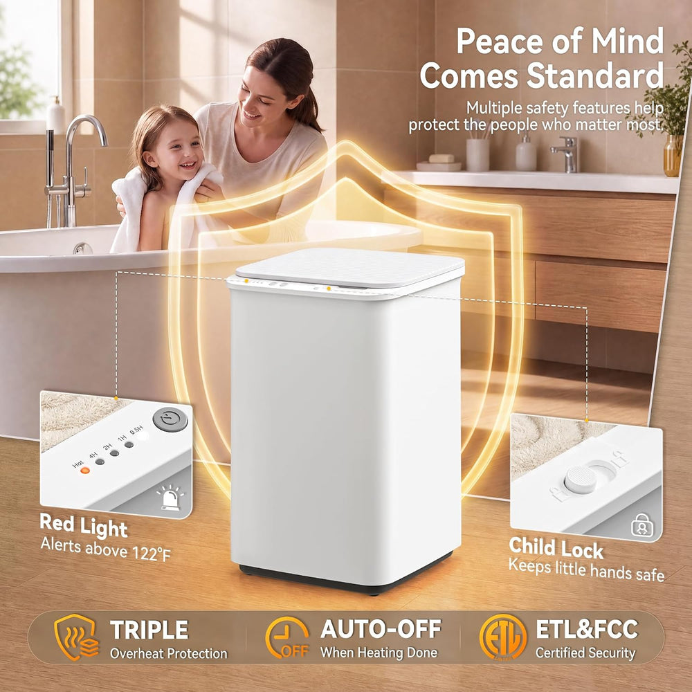 Manastin Heated Towel Warmers for Bathroom, Fragrance Disc Holder, White