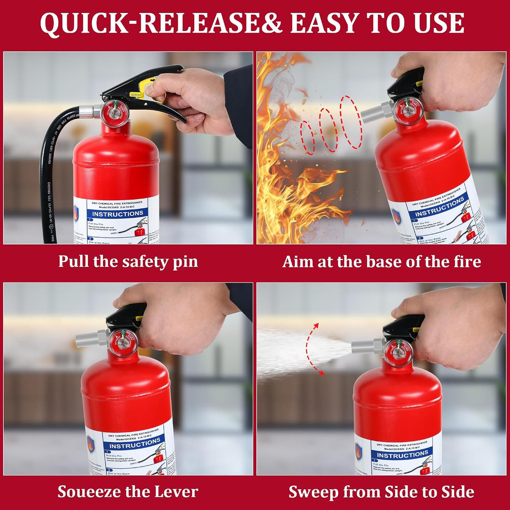 ABC Dry Chemical Fire Extinguishers, 5 lb 2a10bc Fire Extinguisher for Home, ...