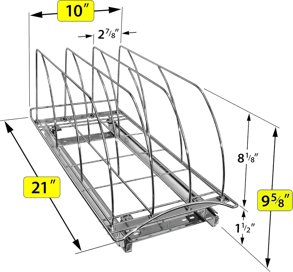 LYNK PROFESSIONAL® Pull Out Cookie Sheet Organizer for Cabinet – Baking Sheet...