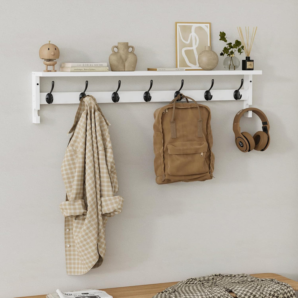 AMBIRD Coat Rack Wall Mount, 35 Inch Large Coat Hooks Wall Mounted with 7 Dua...