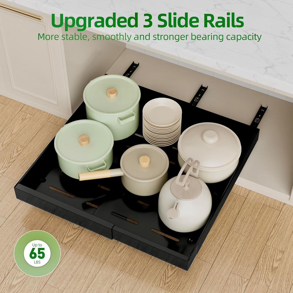 PAKETA 4 Pack Expandable Pull Out Cabinet Organizer,21" Deep