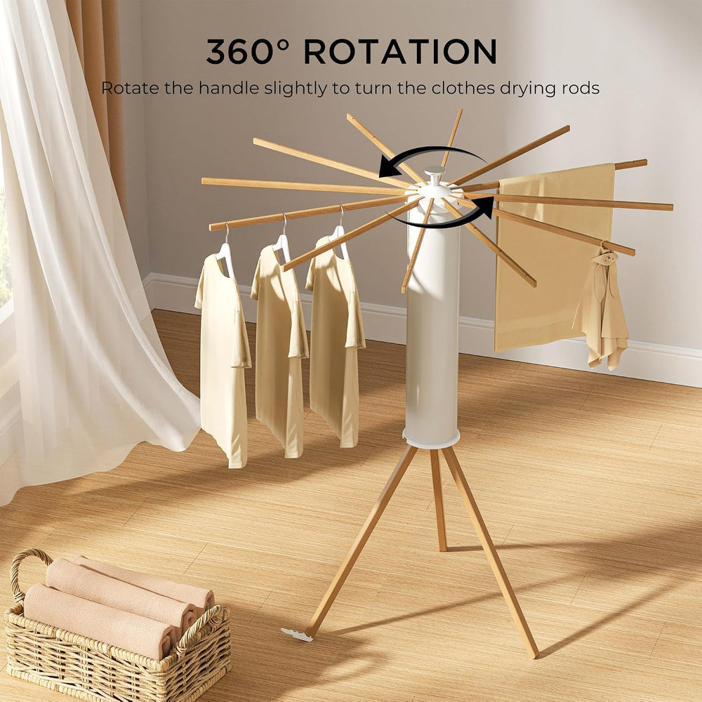 SUNOUTLY Tripod Clothes Drying Rack, Garment Rack Portable and Foldable Space...