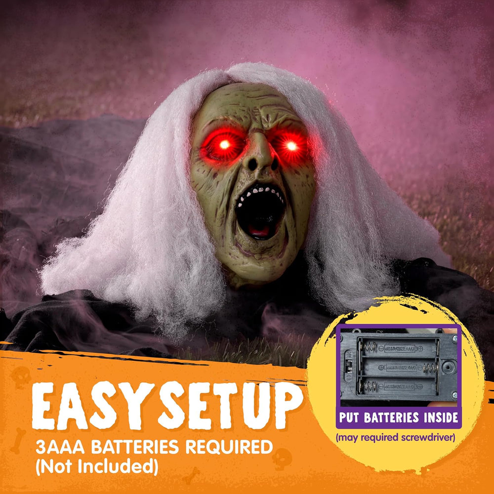 JOYIN Zombie Halloween Decoration Outdoor Witch Groundbreaker Halloween Grave...