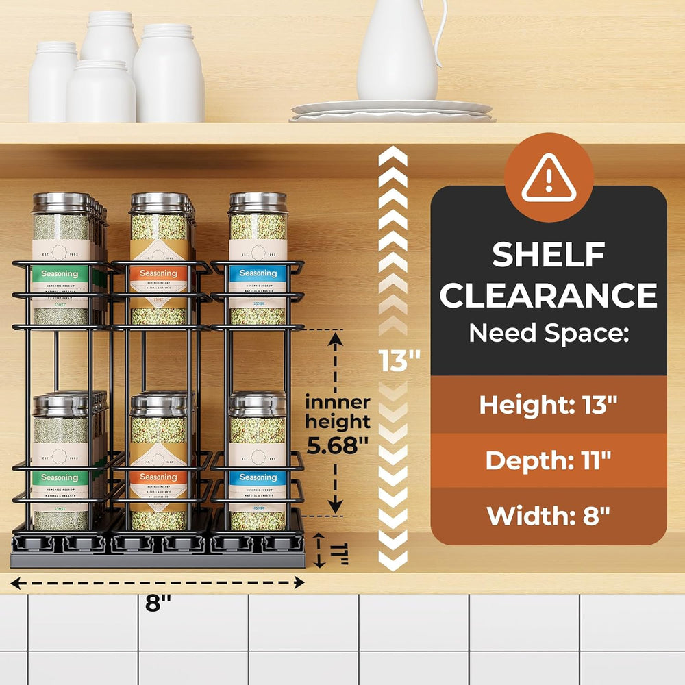 Mystozer Pull Out Spice Rack Organizer for Cabinet, Slide Out Spice Racks, Ea...
