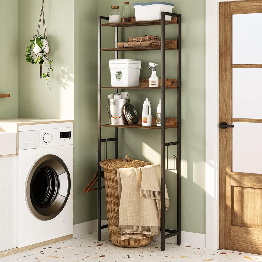 MAHANCRIS Over The Toilet Storage Rack, 4 Tier Bathroom Organizer Over Toilet...
