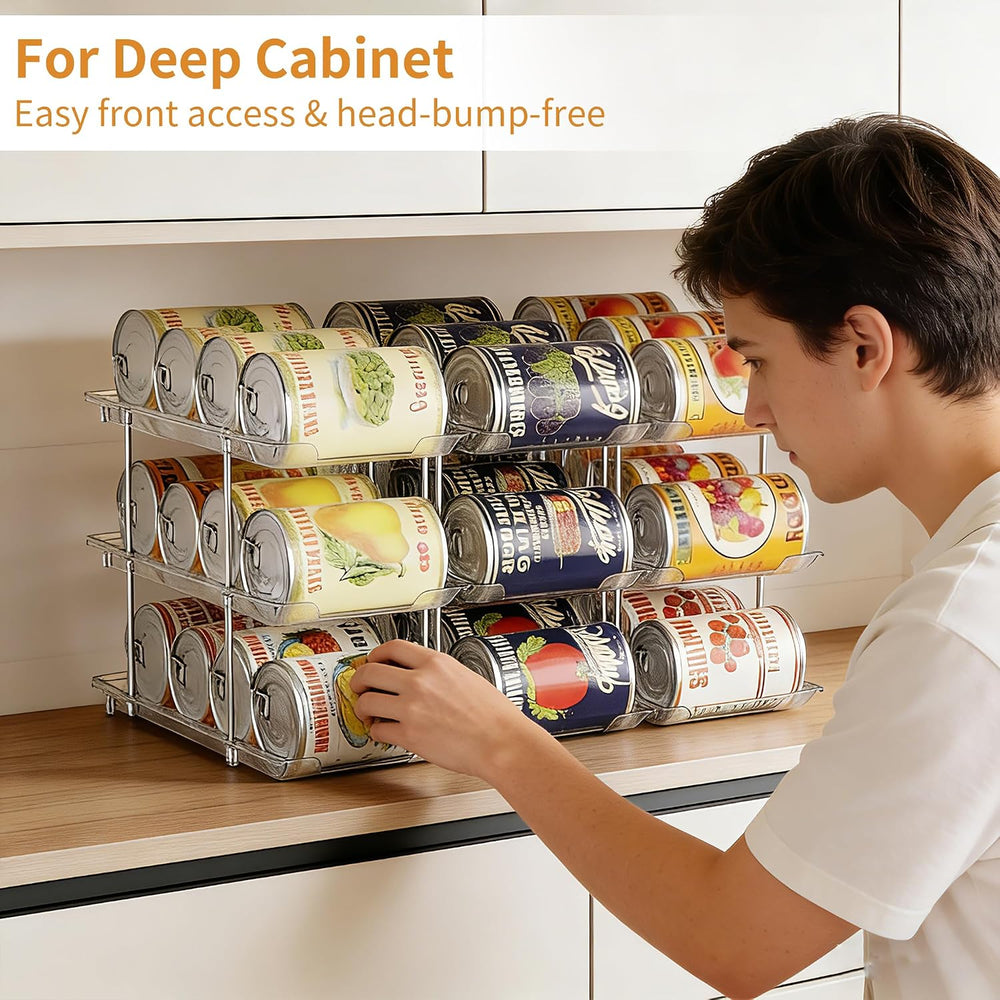 LXLXXL Can Organizer for Pantry Canned Food Storage Goods Holders 3 Tier