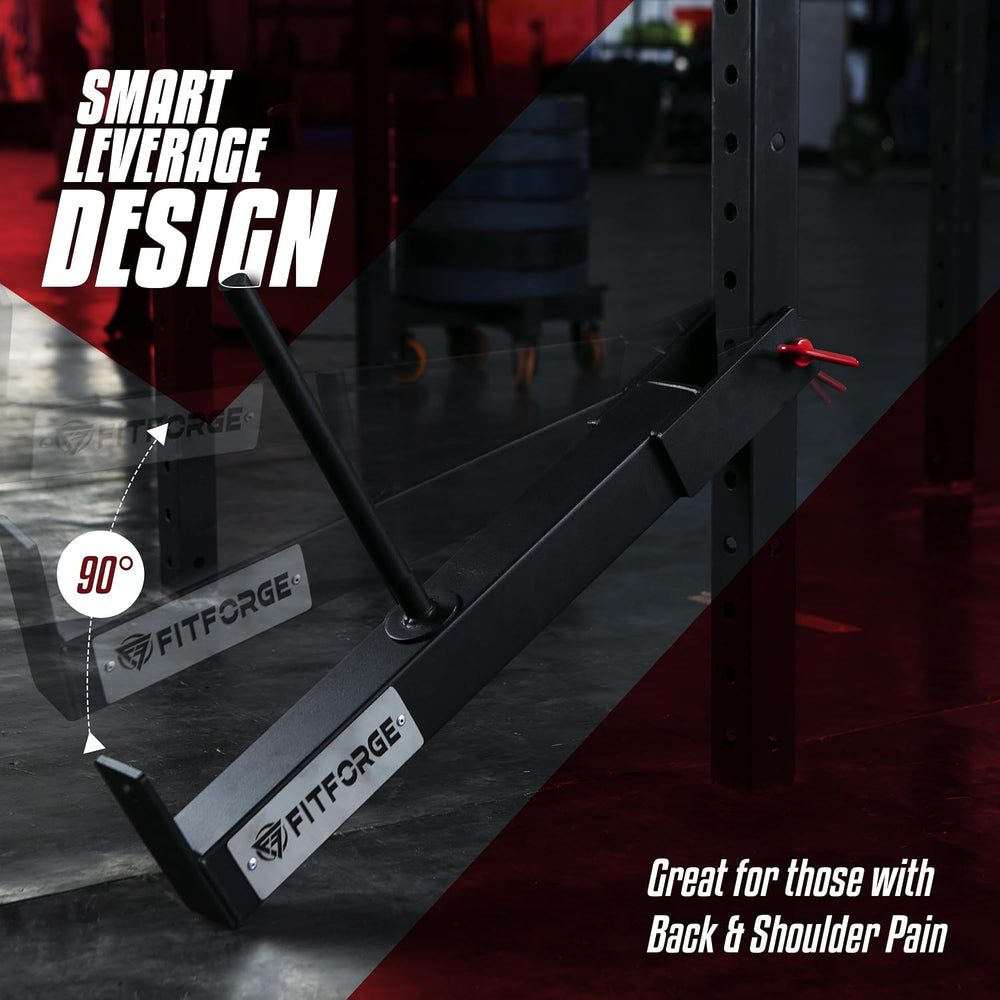 FitForge Belt Squat Attachment for Rack and Squat Belt - Space Saving Power R...