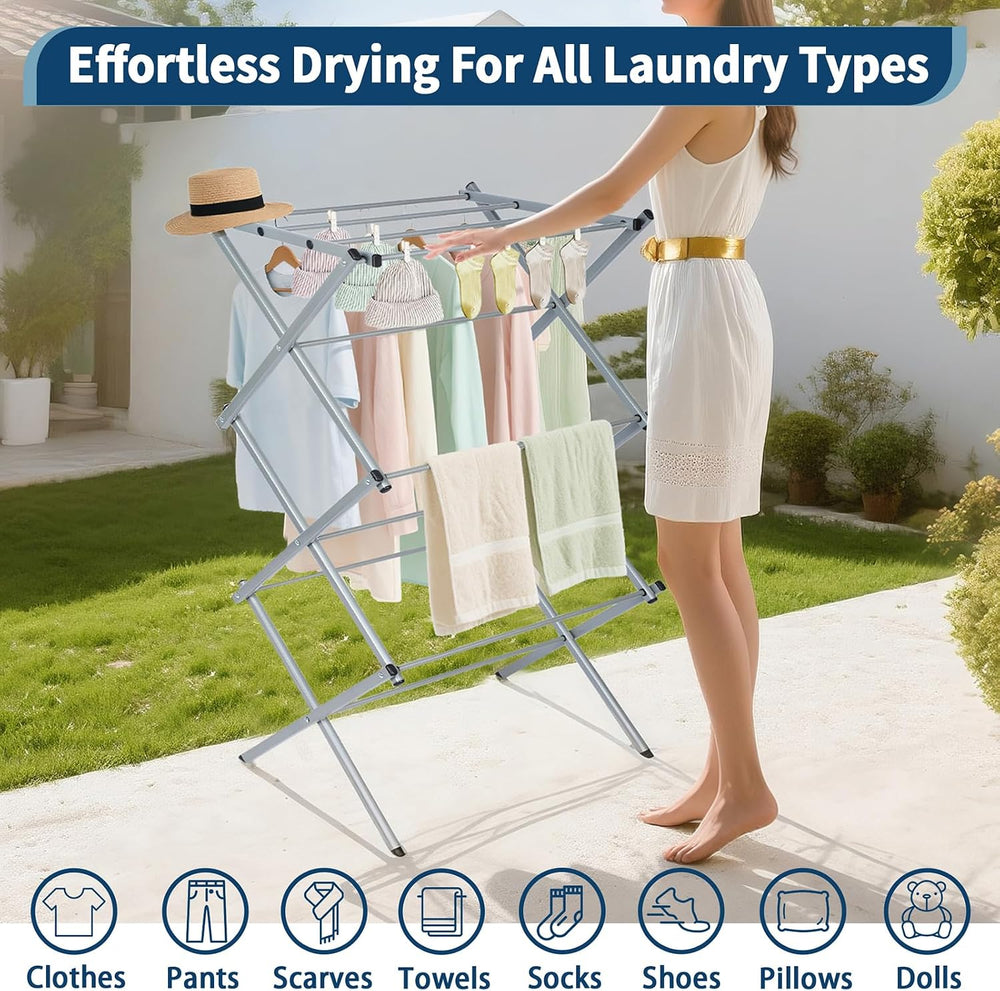 Whitmor Foldable Clothes Drying Rack: 3 Tier Laundry Drying Rack, Collapsible...