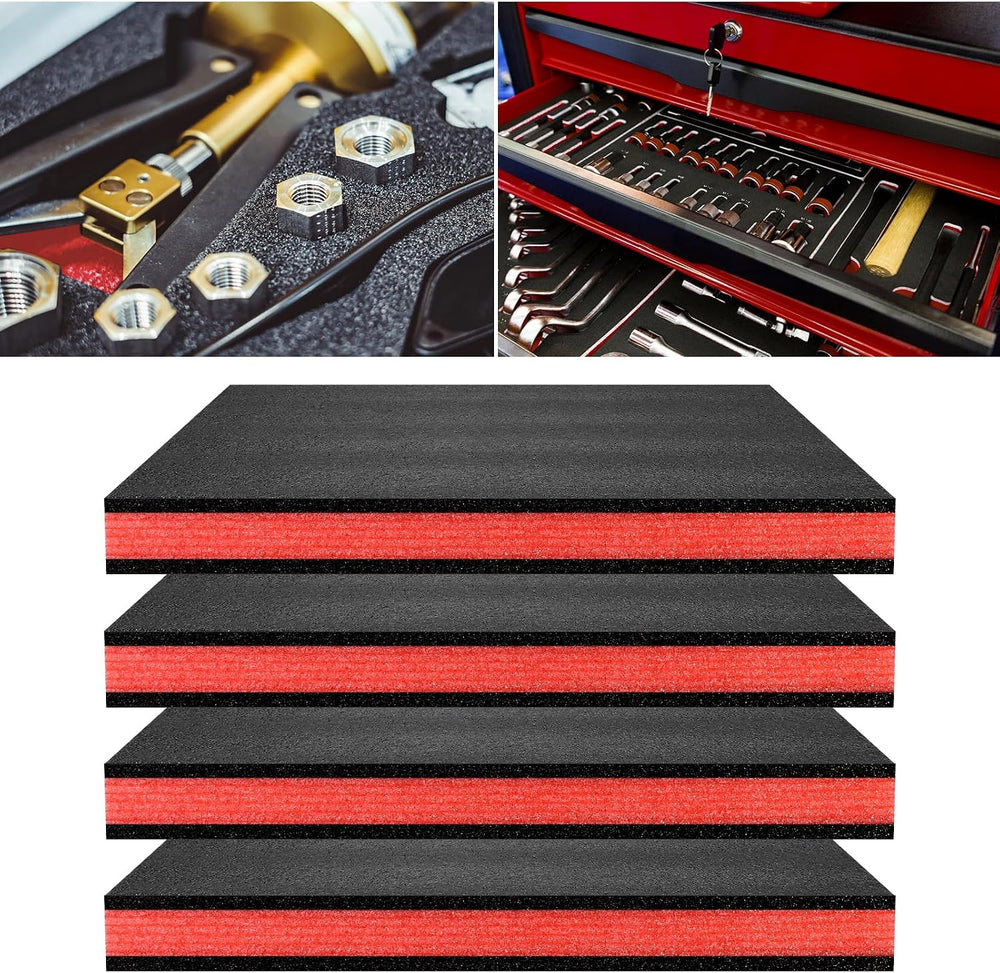 4 Pcs Tool Box Foam Organizer 15.75x11x1.57 Inch Toolbox Foam Inserts Sheets ...