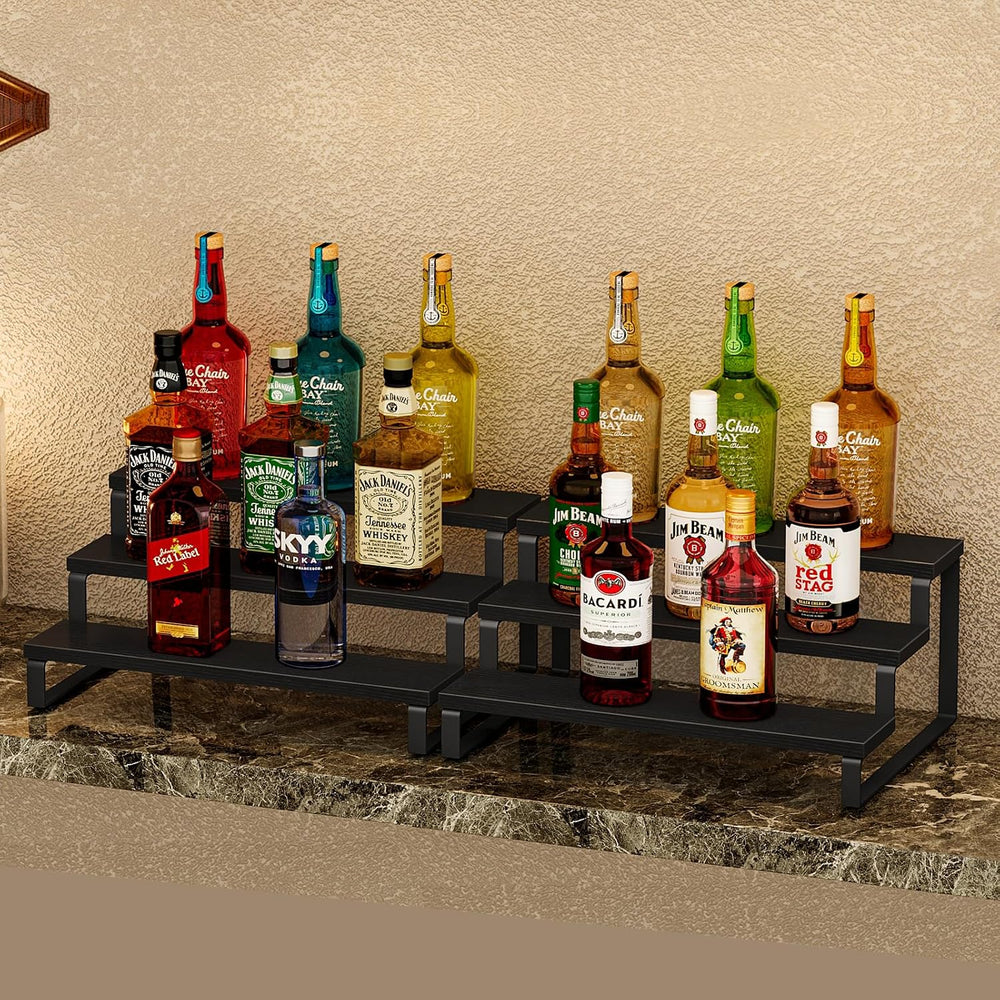 Giikin 3 Tier Spice Rack, Set of 2 Wooden Spice Rack for Countertop, Cabinet ...