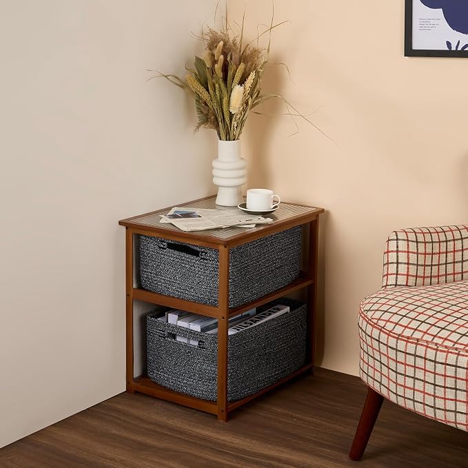 Large Storage Baskets for Organizing, Closet Shelf Baskets for Clothes Blanke...