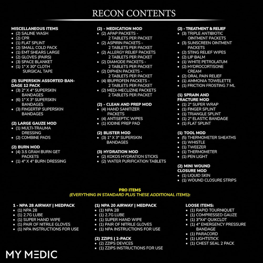 My Medic Recon PRO - HSA FSA First Aid Kit - 250+ First Aid and Survival Esse...