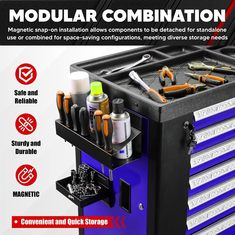 C&T 4-Piece Magnetic Toolbox Shelf, Tray and Holder Set, Magnetic Toolbox...