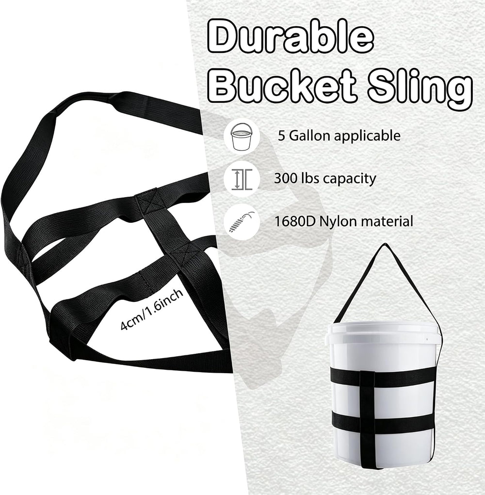 8Pcs Bucket Sling for 5 Gallon Bucket,1.6 Inch Wide Handling Sling Heavy 1680...
