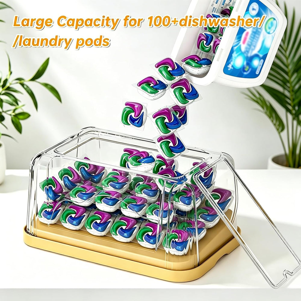 Trash Bag Dispenser Laundry Dishwasher Pods Container, Clear Acrylic Garbage ...