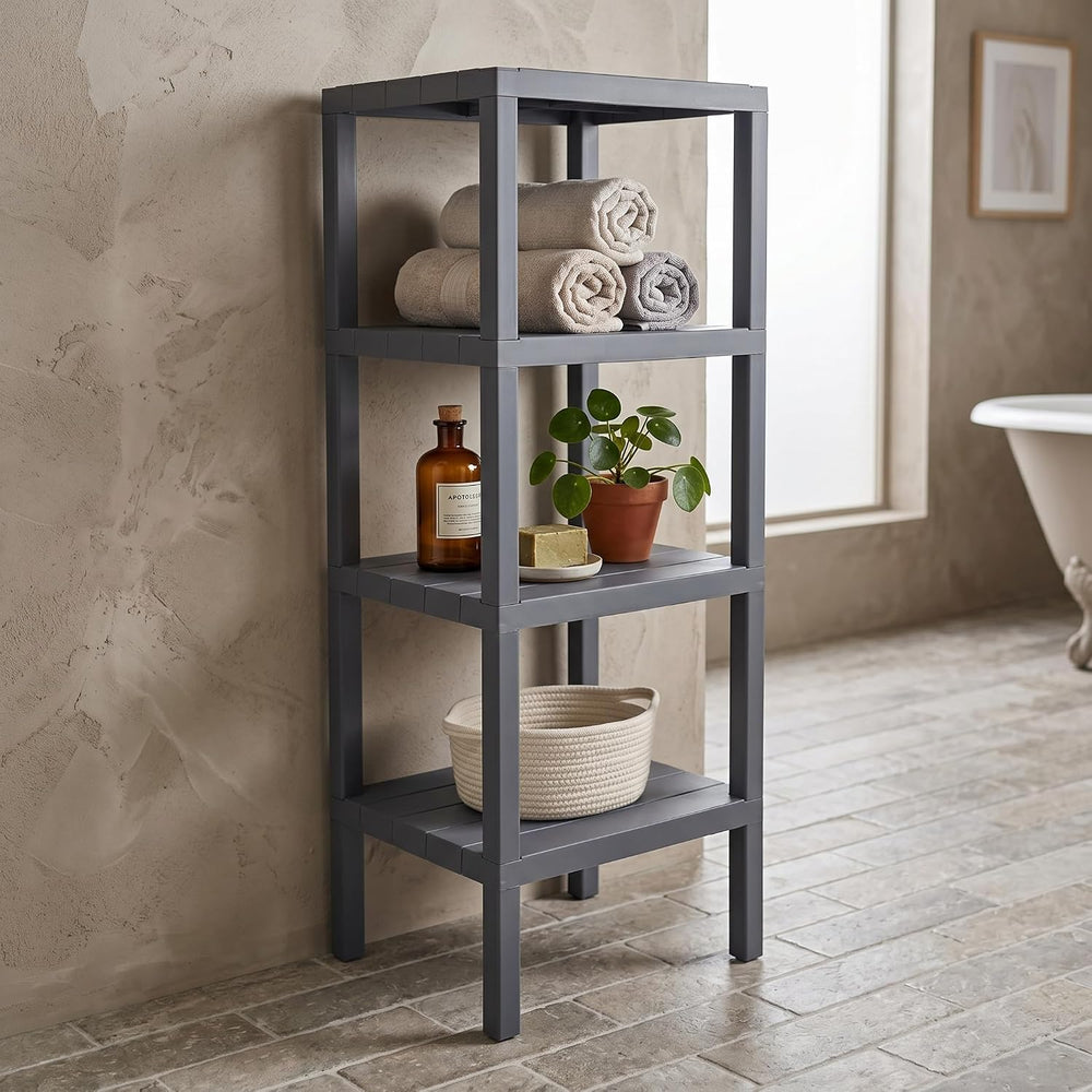 Honey-Can-Do Grey 4-Tier Storage Shelf