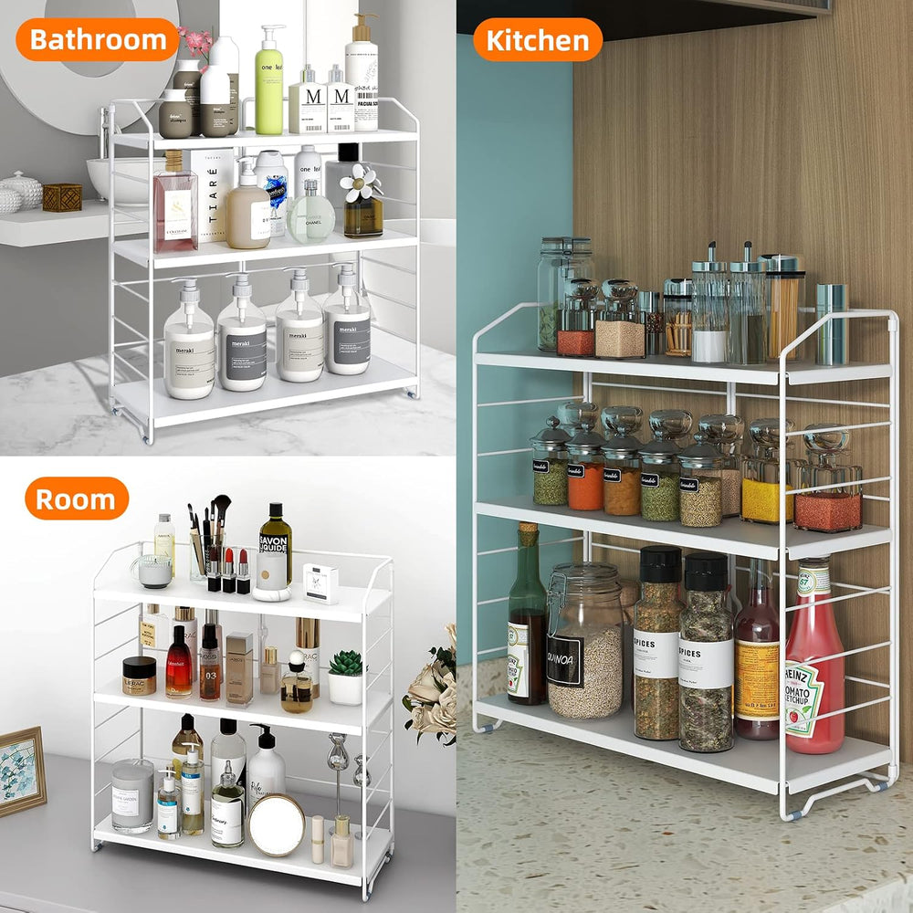 Bathroom Countertop Organizer, 3-Tier Bathroom Counter Organizer, 8-Levels He...