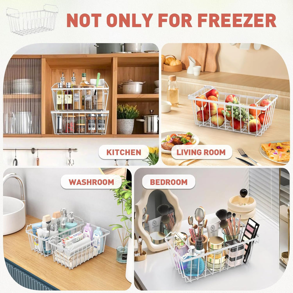 Goovilla Freezer Organizer Bins for 5-7 Cu.FT Chest Freezer,8 Pack White