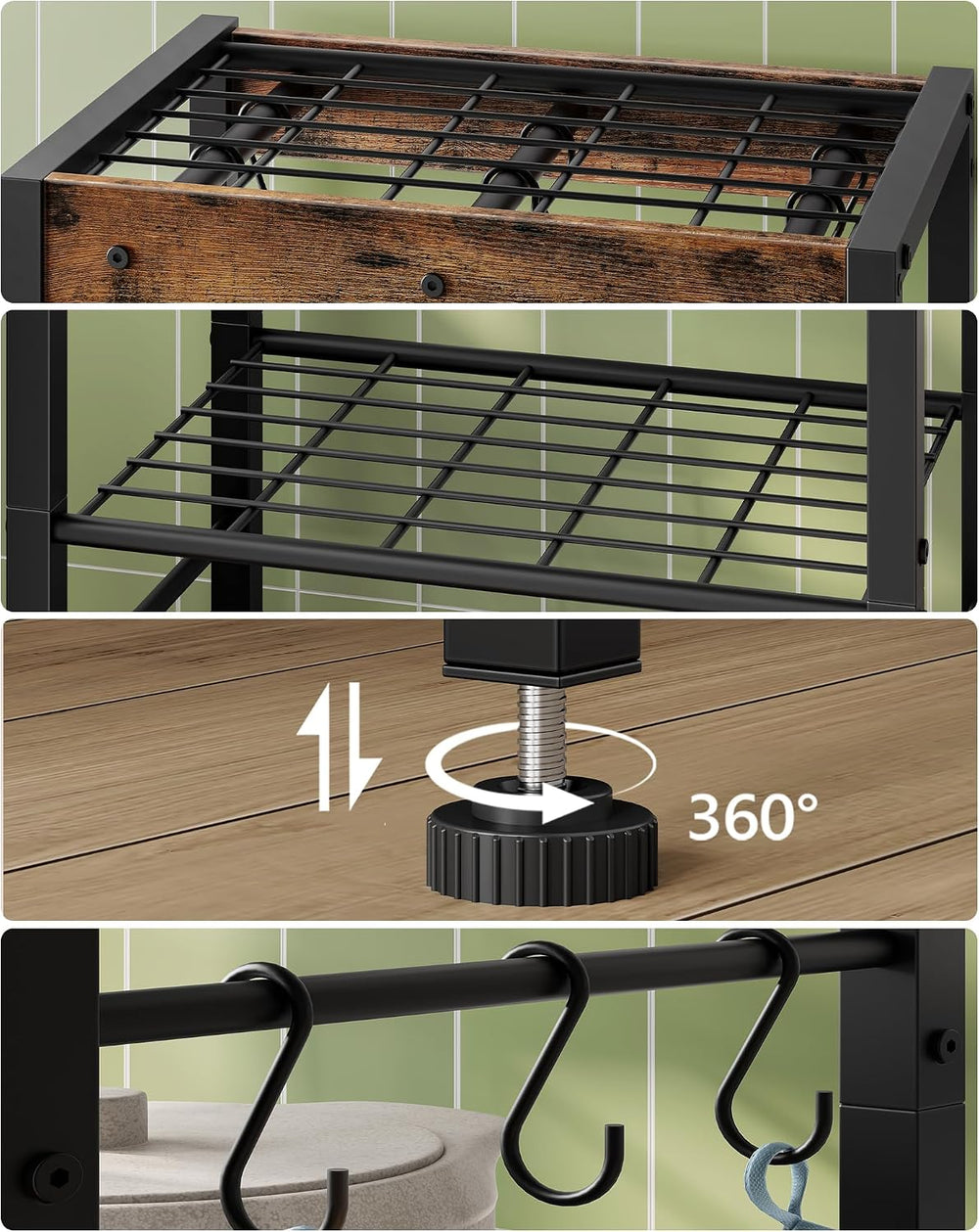 CHOEZON 5-Tier Pot Rack, Floorstanding Pots and Pans Organizer, Kitchen Baker...