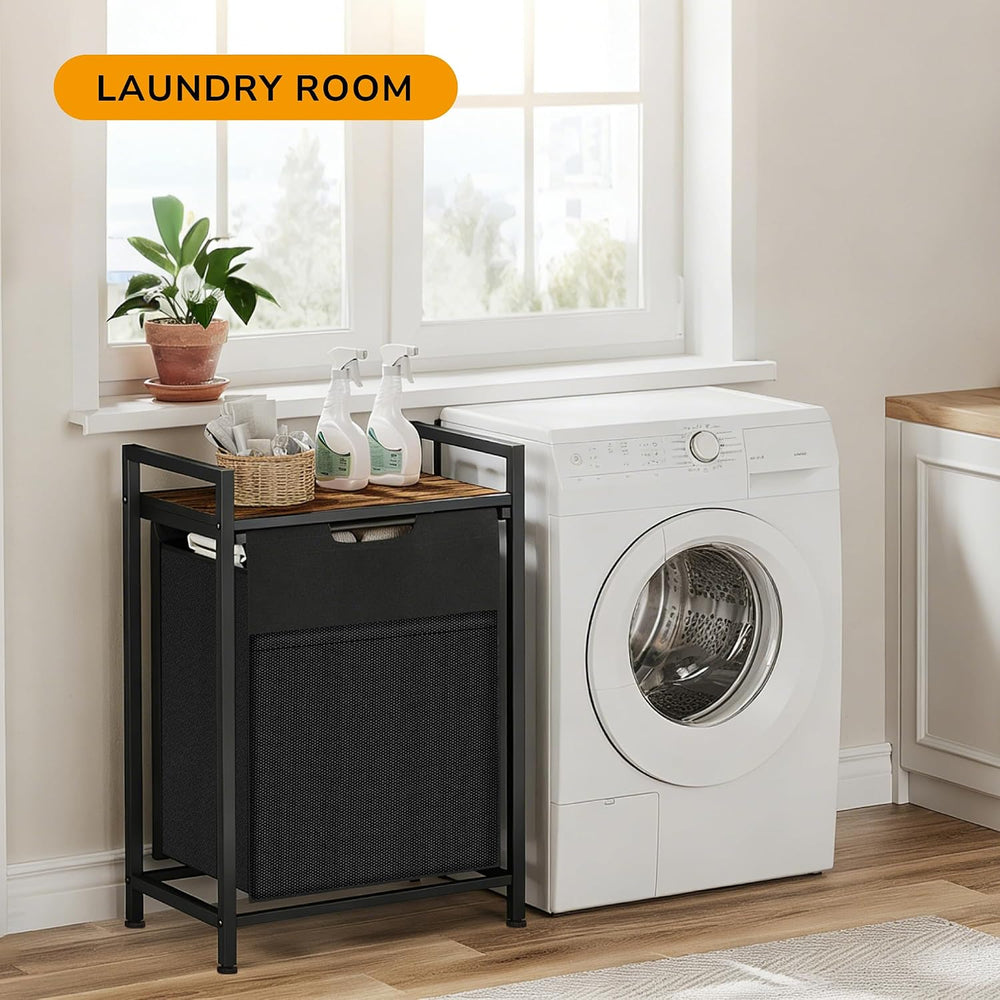 Laundry Basket, Laundry Hamper with 1 Pull-Out Removable Oxford Fabric Bag, 1...