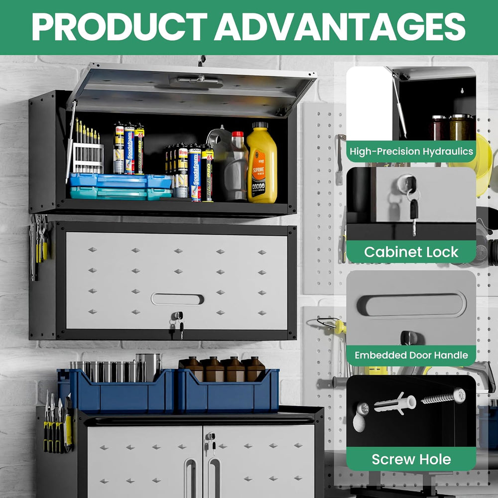 Garage Cabinet System | Heavy Duty Steel All-in-One Modular Garage Cabinet Se...