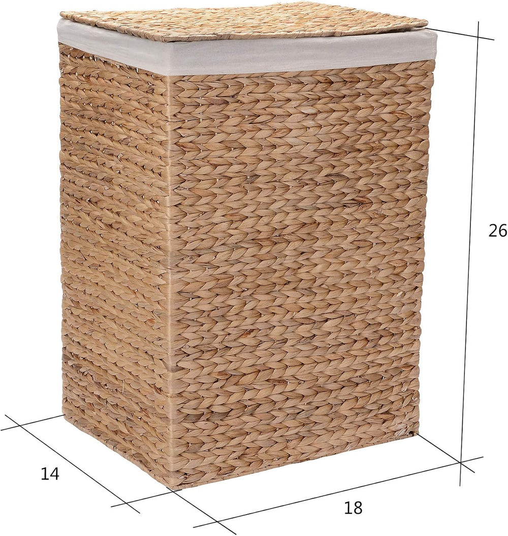 Lavish Home Handmade Wicker Laundry Hampers, Natural, Set of 2, 26”/24”