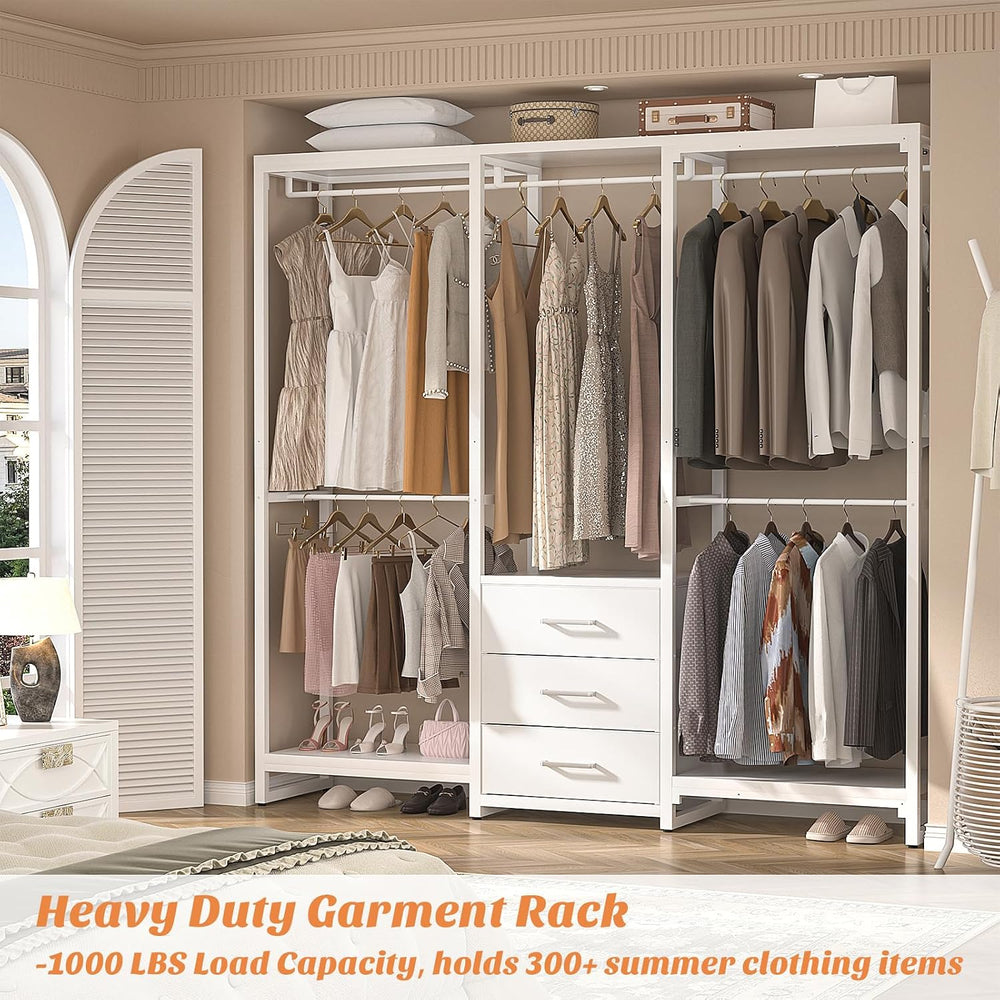 Aheaplus Garment Rack Heavy Duty Clothes Rack for Hanging Clothes,Clothing Ra...