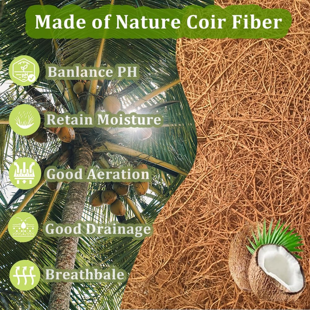 Coco Liner for planters 2PCS Replacement Round Plant Basket Liners Natural Co...