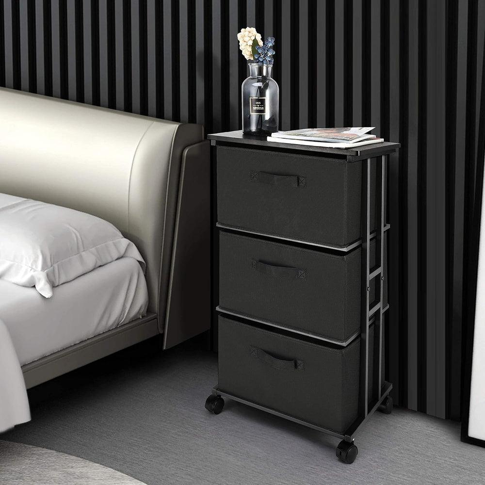 MAX Houser Dresser Storage with 3 Drawers, Fabric Dresser Tower, Vertical Sto...