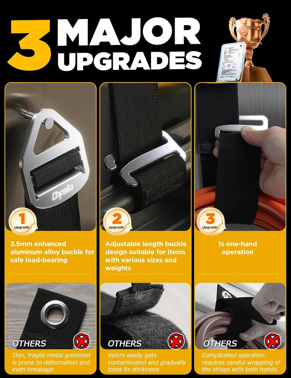 8 Pack Extension Cord Holder Organizer, Auto Lock Cable Straps
