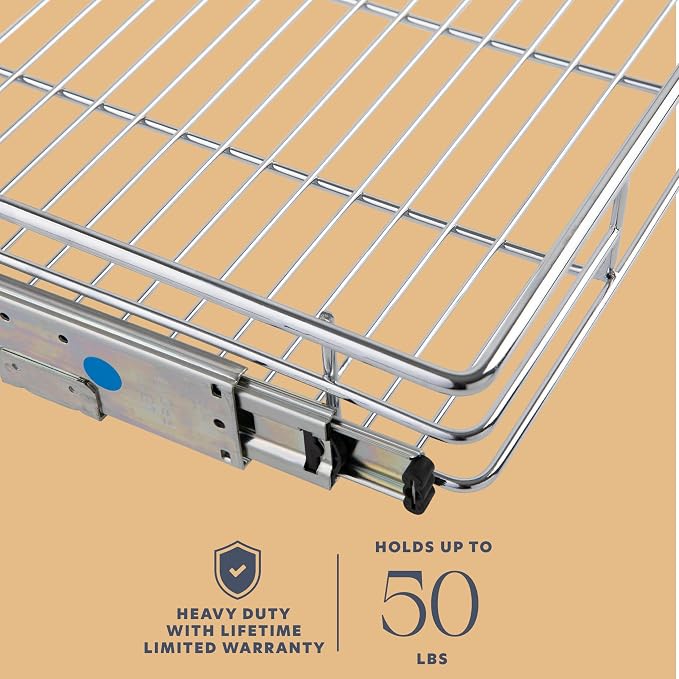 HOLDN’ STORAGE Pull Out Cabinet Organizer, Heavy Duty Caddy w/Lifetime Limited