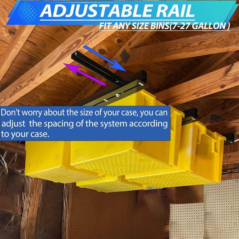 Overhead Garage Storage Rack, Adjustable Ceiling Storage Rack