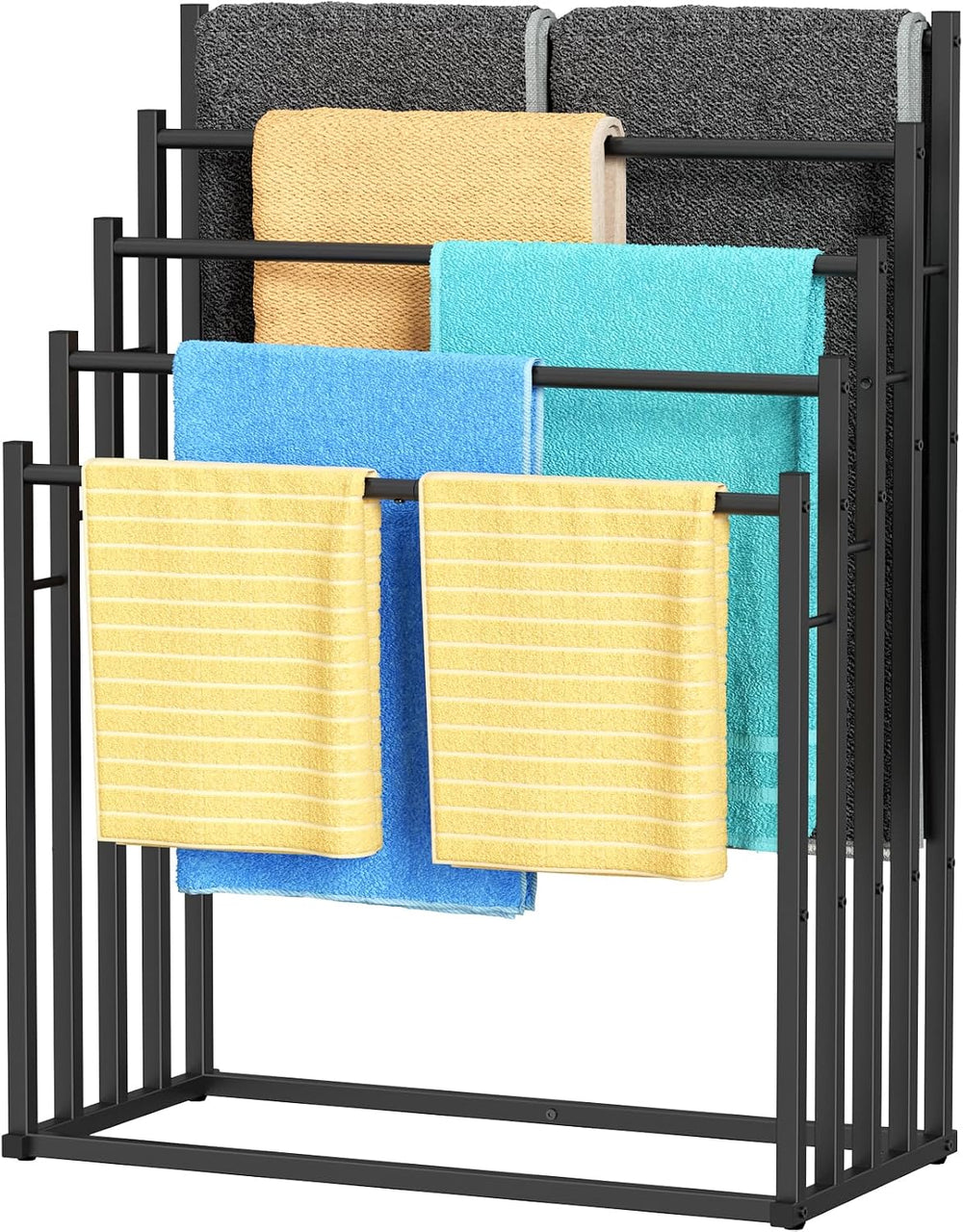 Honiter Towel Racks for Bathroom, 5 Tier Wide Towel Drying Rack Outdoor, Free...