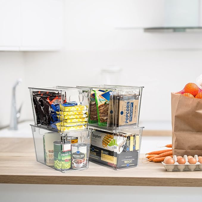 ClearSpace Modern Plastic Storage Bins (4 Pack)
