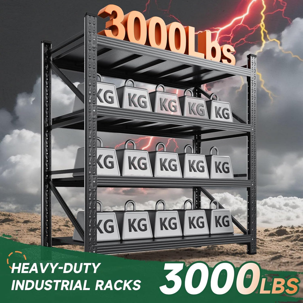 Letaya 3000LBS Storage Shelves Heavy Duty,70" H Garage Shelving Units, 4...