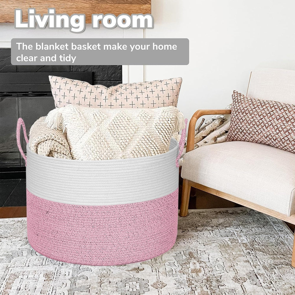 21" x 18" Extra Large storage baskets,Eco-friendly Decorative blank...