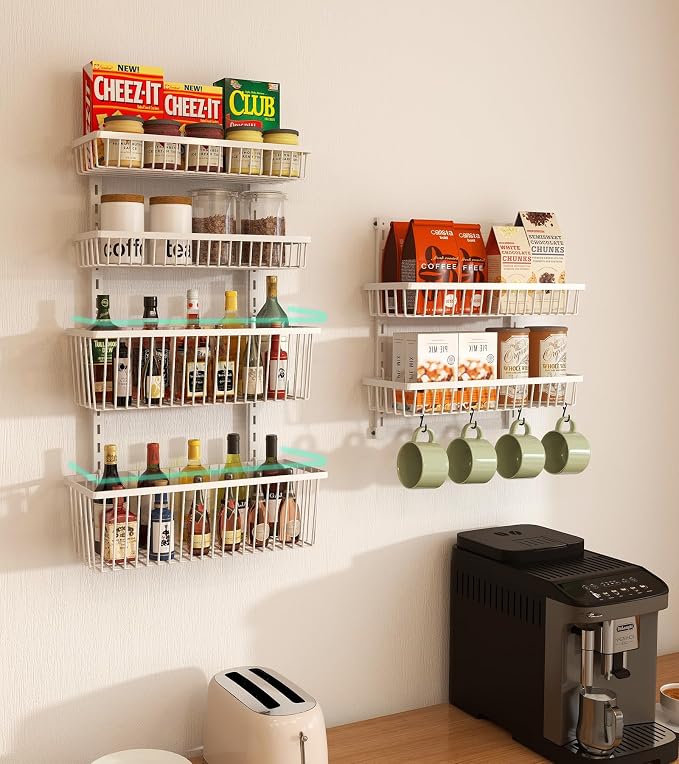 White 9-Tier Over The Door Pantry Organizer, Pantry Organization and Storage