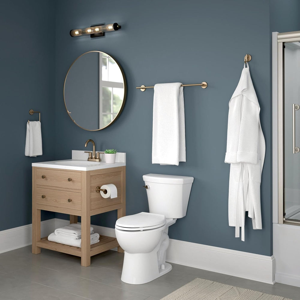 Delta Hand Towel Holder | Square Champagne Bronze Ring for Hanging Towels in ...